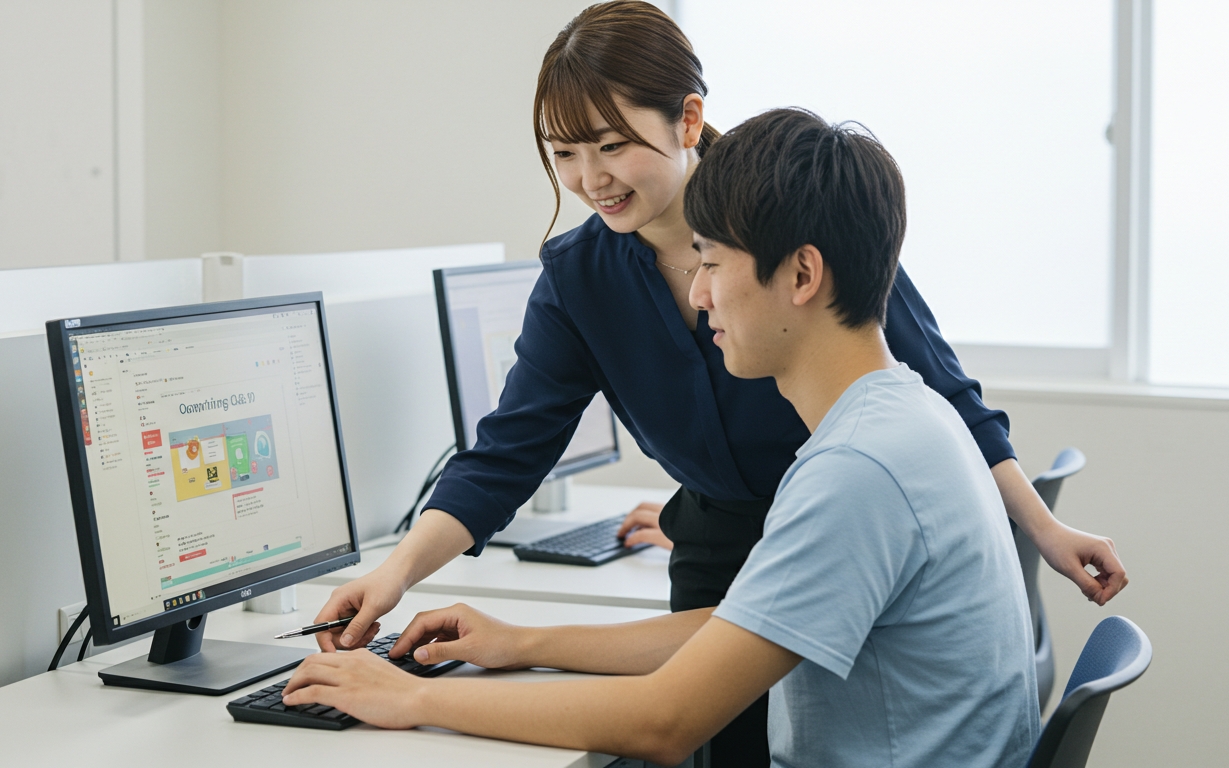 現役エンジニアによる直接指導の様子